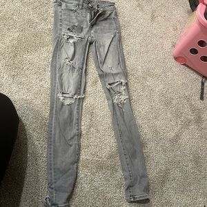 Grey holy skinny jeans